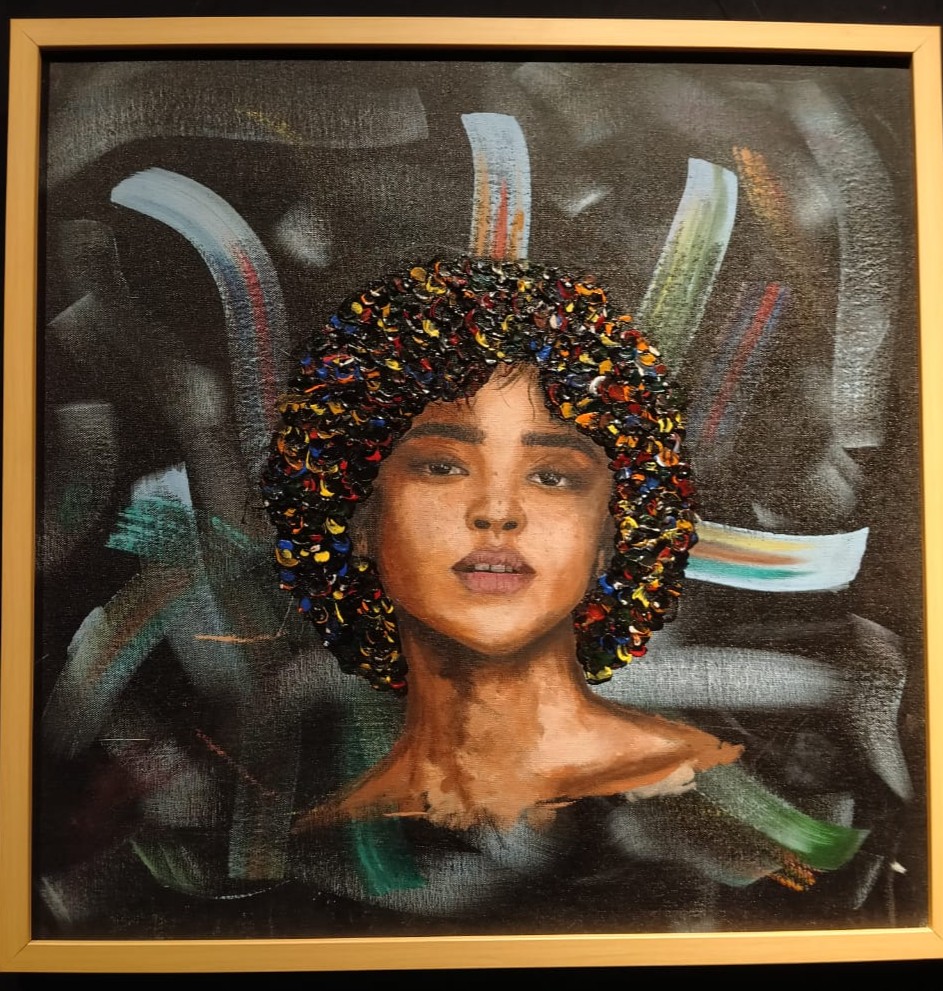 Fearless – Original Mixed Media Portrait Painting